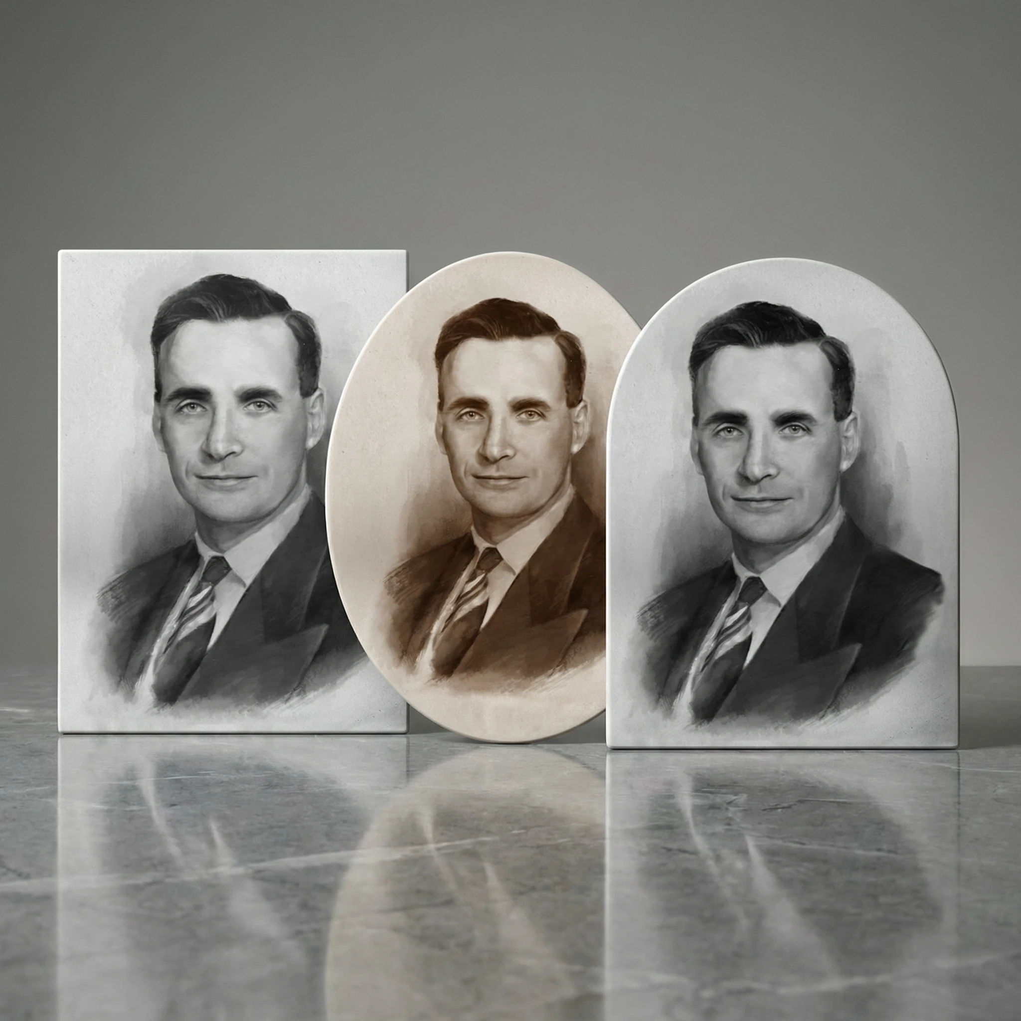 Портреты с авторской обработкой под гризайль 